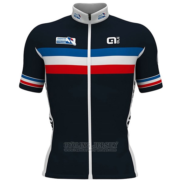 2017 Cycling Jersey France Black Short Sleeve and Bib Short